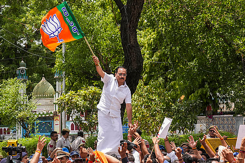 BJP protest over water crisis in Delhi